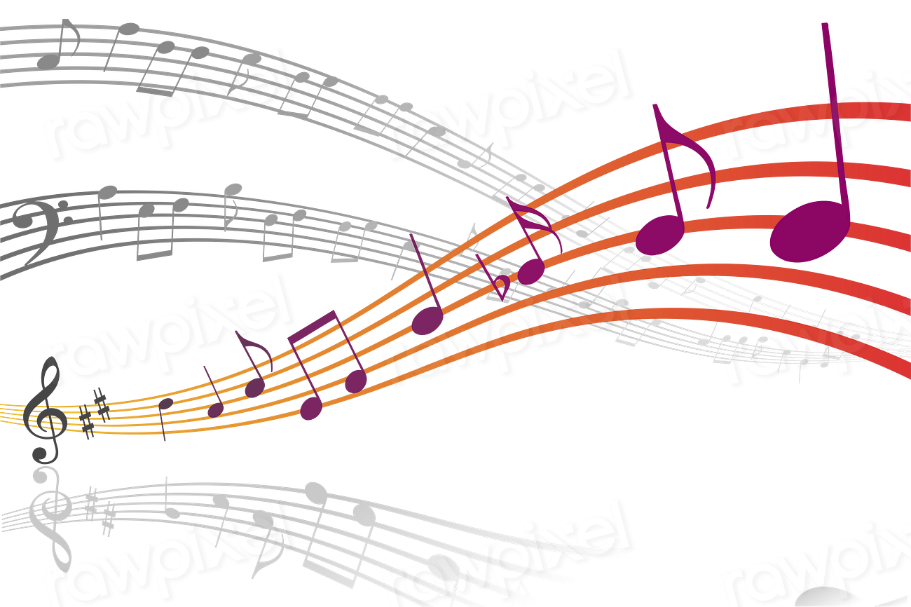 Musical notes png, transparent background